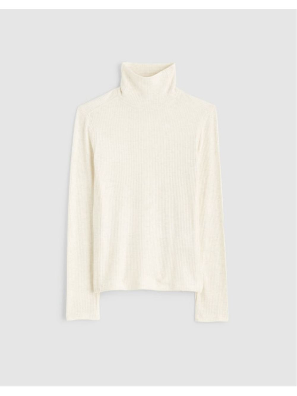 NWT Madewell Ribbed Turtleneck Long-Sleeve Tee in off white Size XS